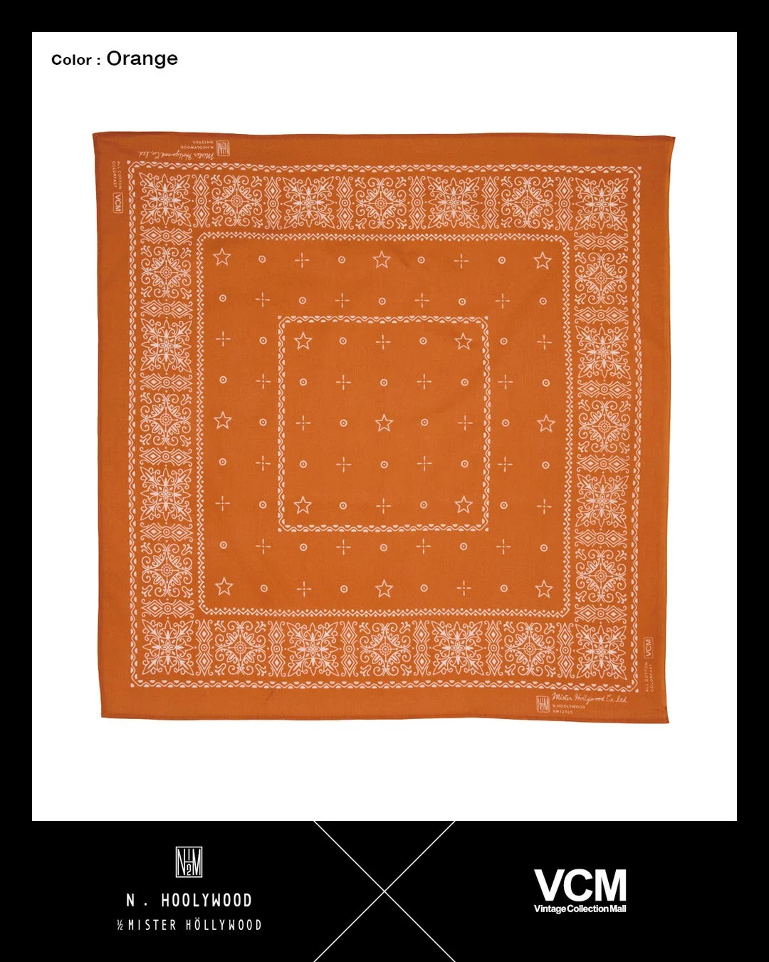 N.HOOLYWOOD × VCM コラボバンダナ（オレンジ）
