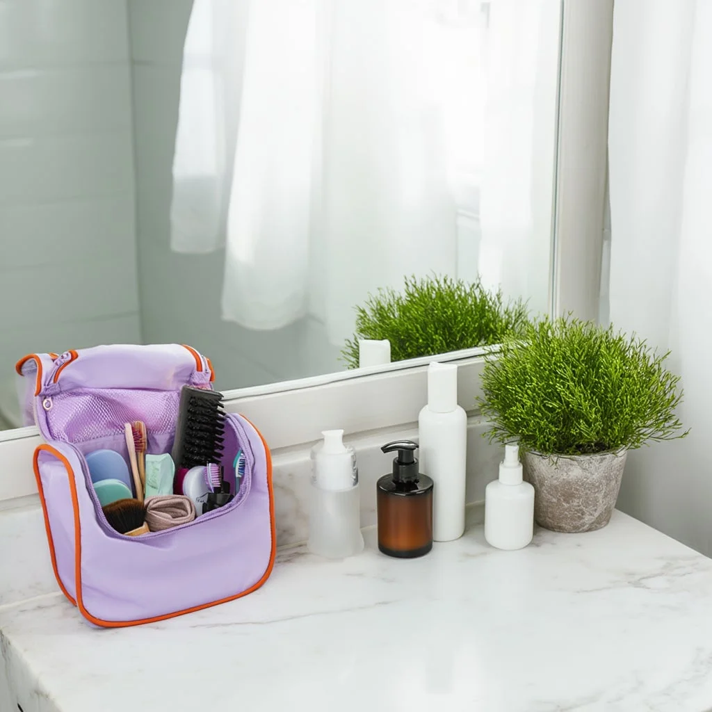 フック付きトラベルポーチ