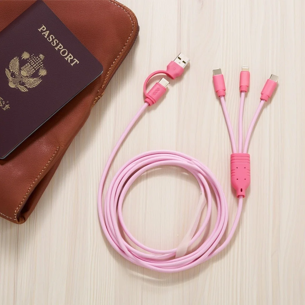 マルチ充電ケーブルとパスポート
