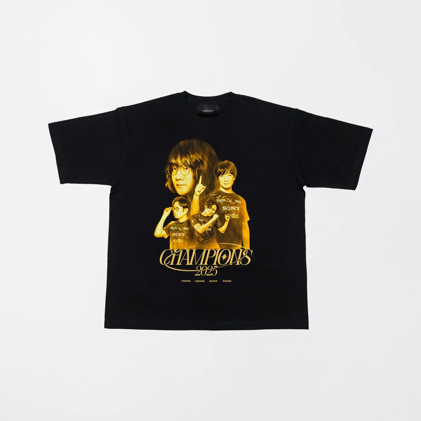 REJECT 2025 JAPAN Champions TEE BLACK