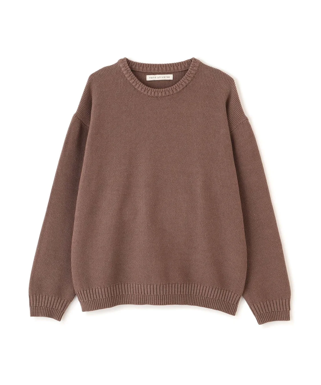 コットンMIXバルキーカノコクルーネックニット