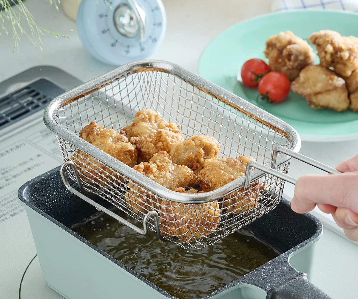 唐揚げの引き上げ