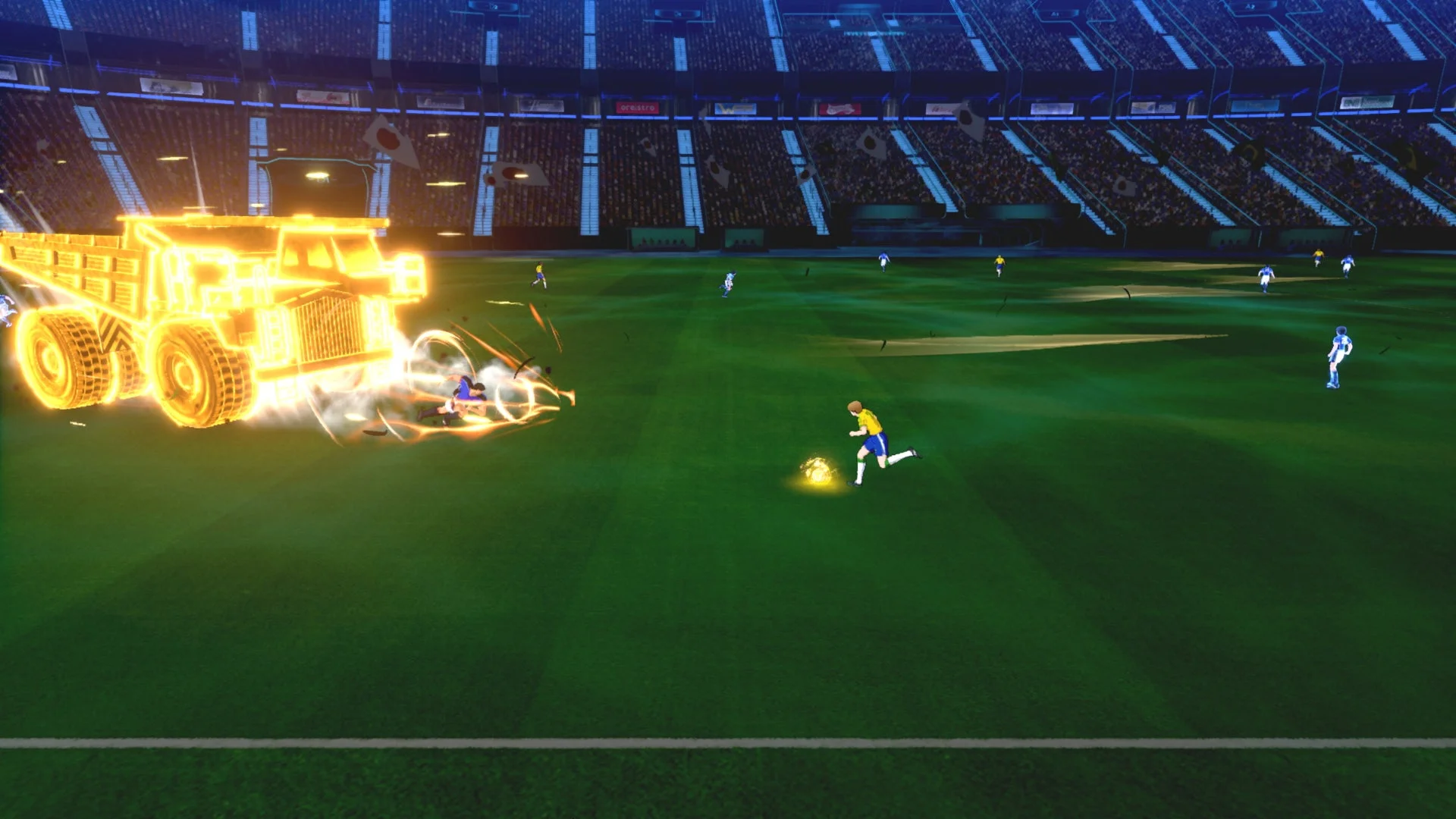 スタジアムでの特殊効果