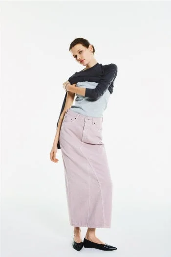 AZUL DENIM カラーストレートデニムスカート