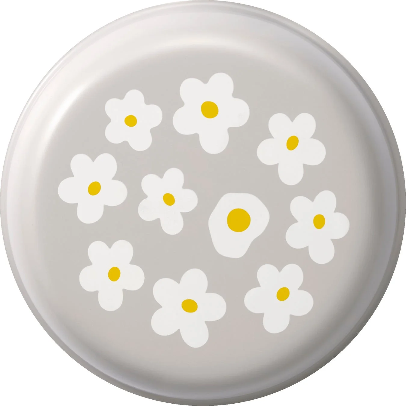 花柄と目玉焼きのデザイン