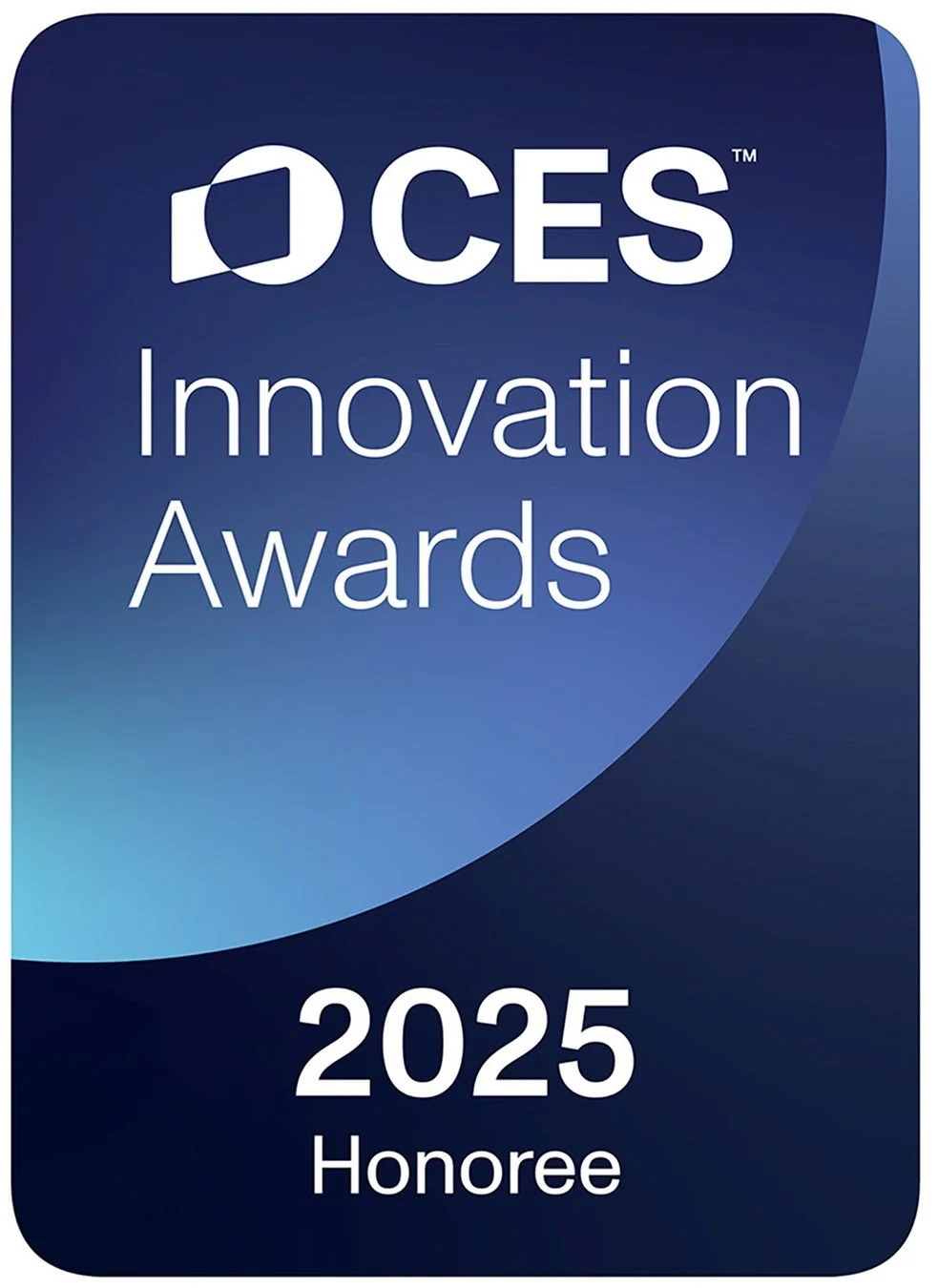 2025年のCESイノベーションアワード受賞者を示すロゴマークです