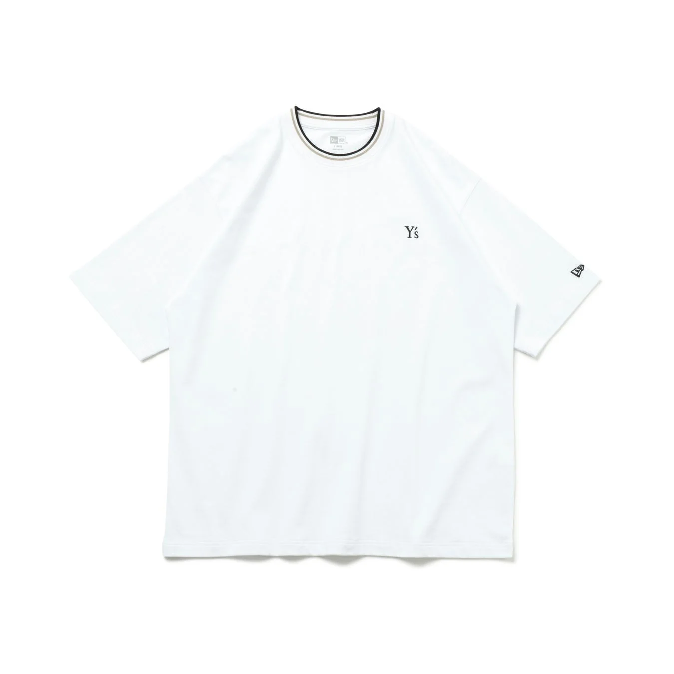 Y's × NEW ERA® S/S Oversized Cotton Tee オフホワイト・ブラック