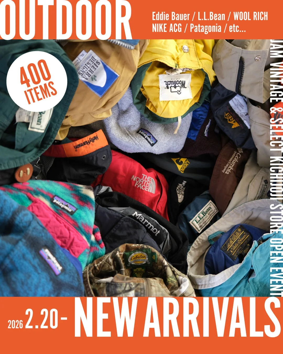 アウトドアアイテム入荷