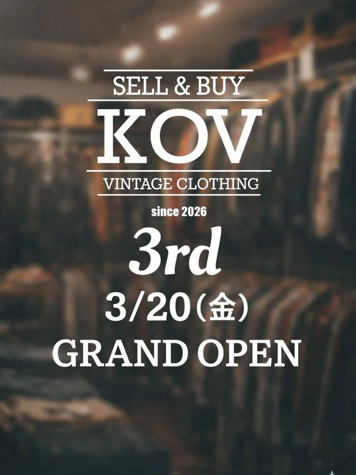 KOV VINTAGE CLOTHING GRAND OPEN