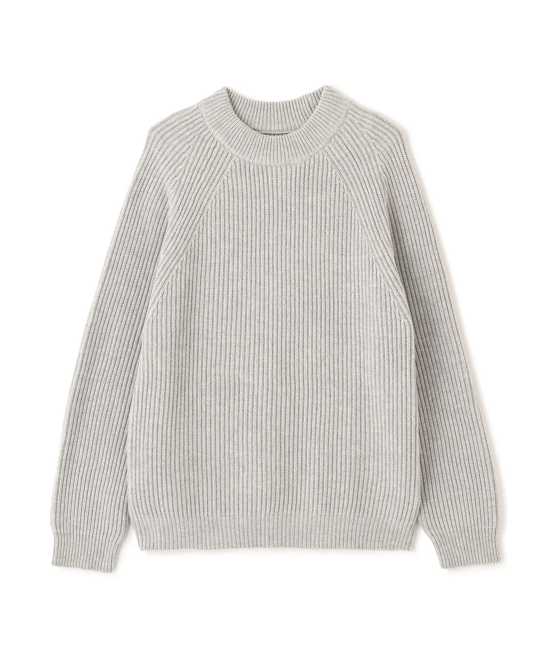 コットンMIXバルキーモックネックニット