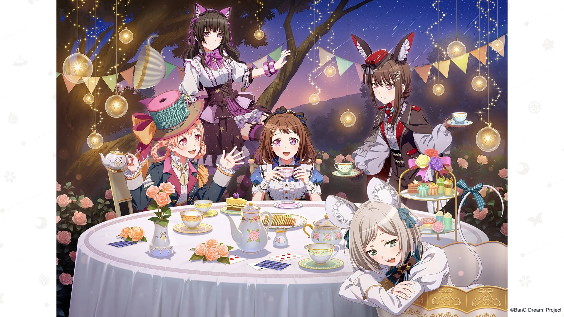 「星降るティーパーティー」の記念集合イラスト