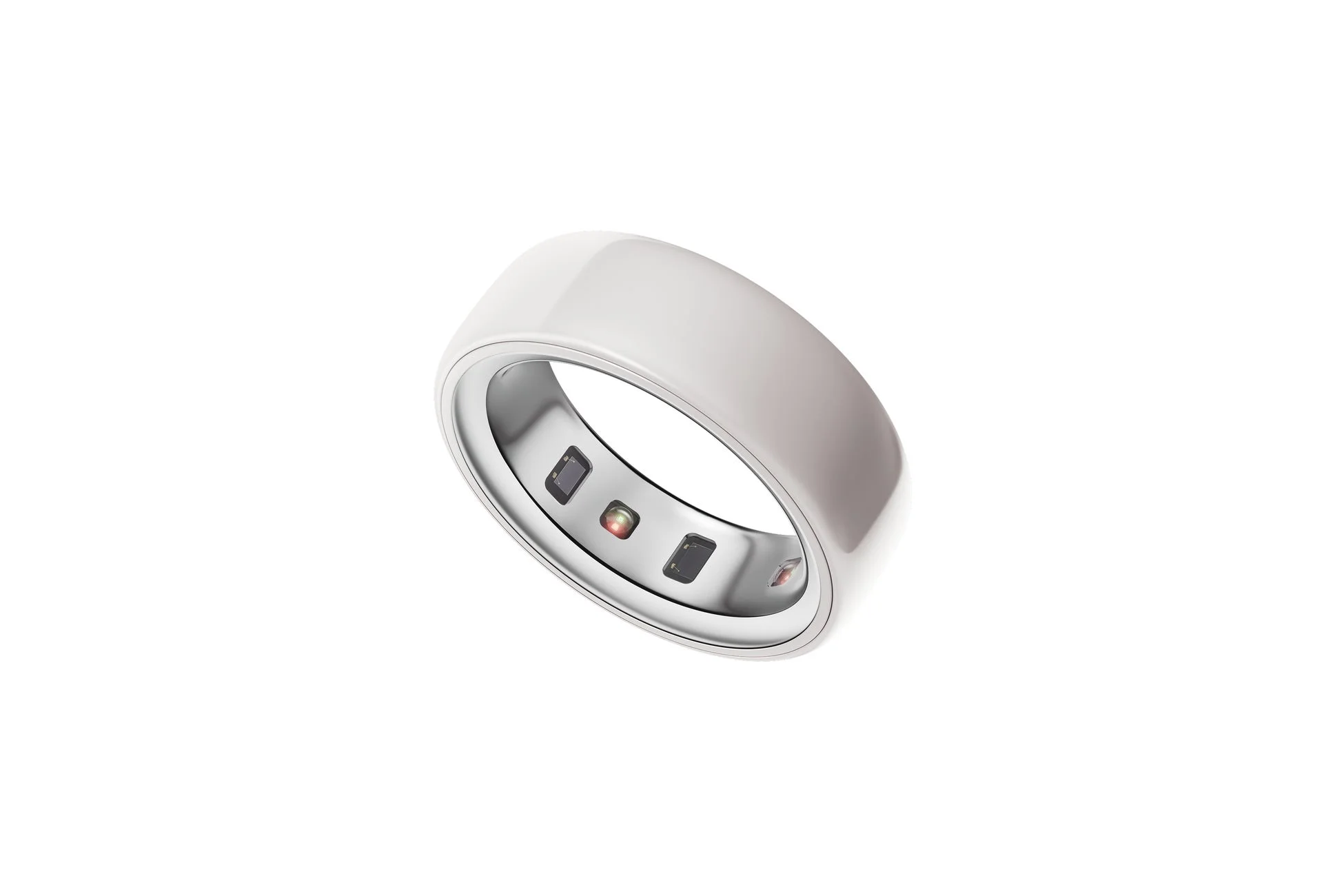CloudカラーのOura Ring 4 Ceramic