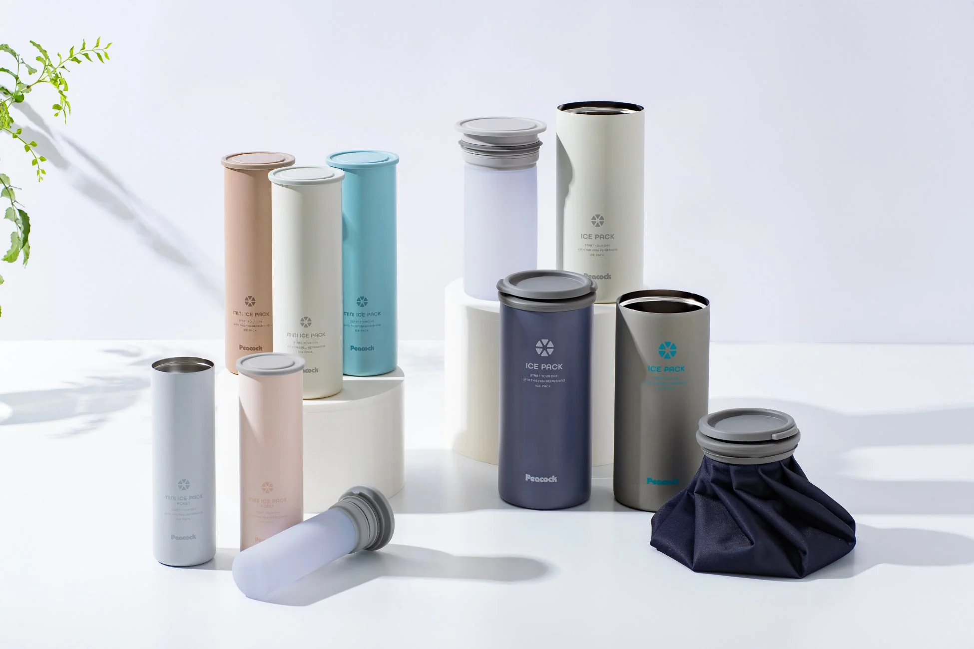 様々な色とサイズのアイスパック