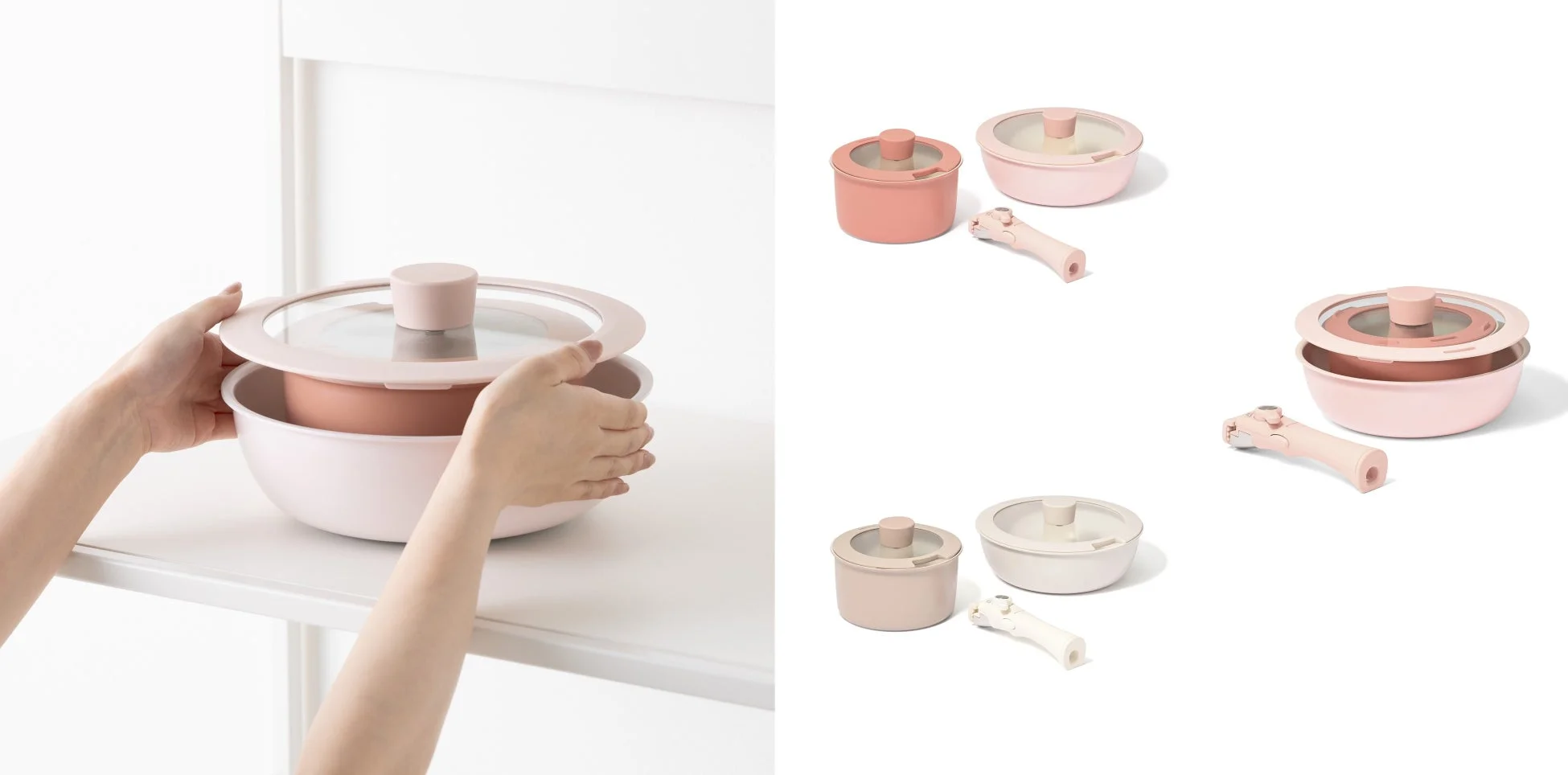 GO TABLE 鍋・フライパンセットの収納例