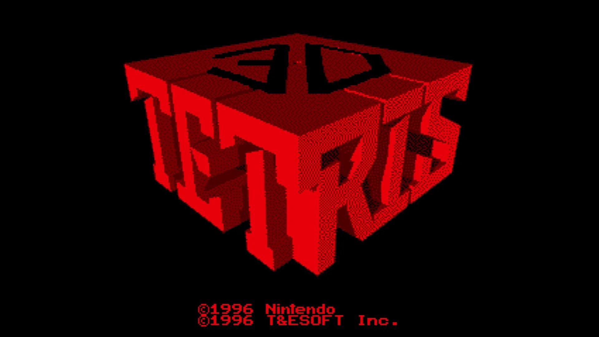 3D Tetris タイトル画面