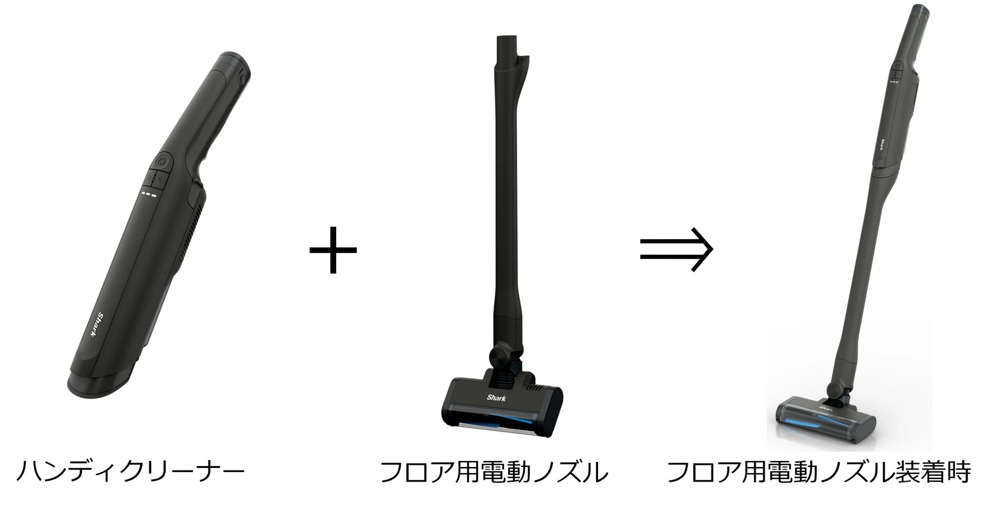 フロア用電動ノズル装着時