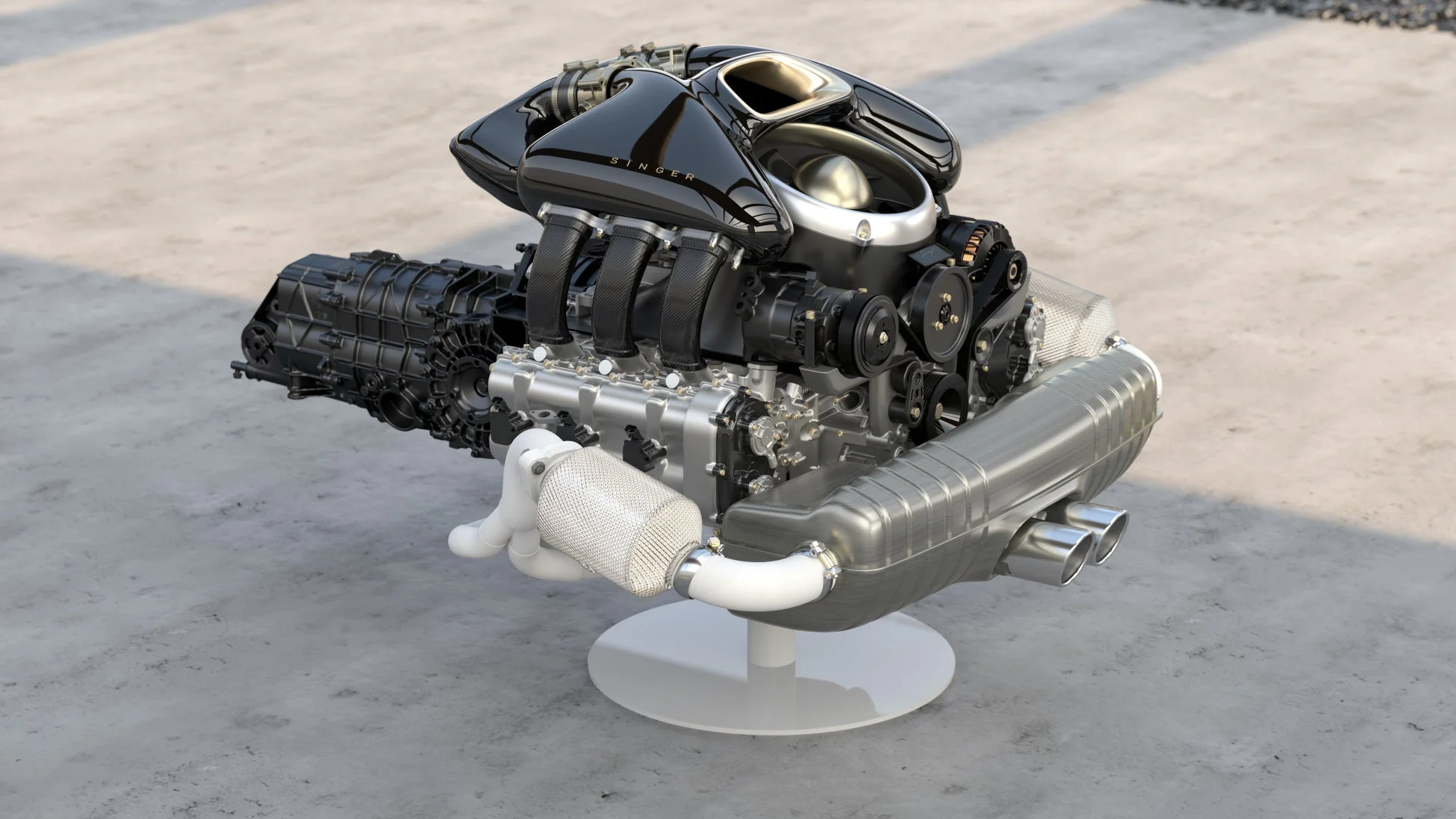 高性能な自動車エンジンとトランスミッション