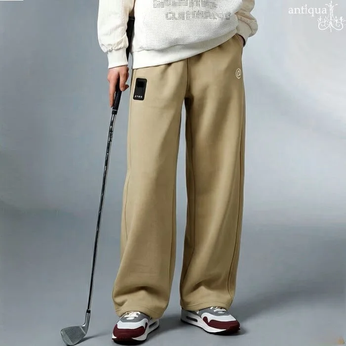 裏起毛ワイドストレートパンツ