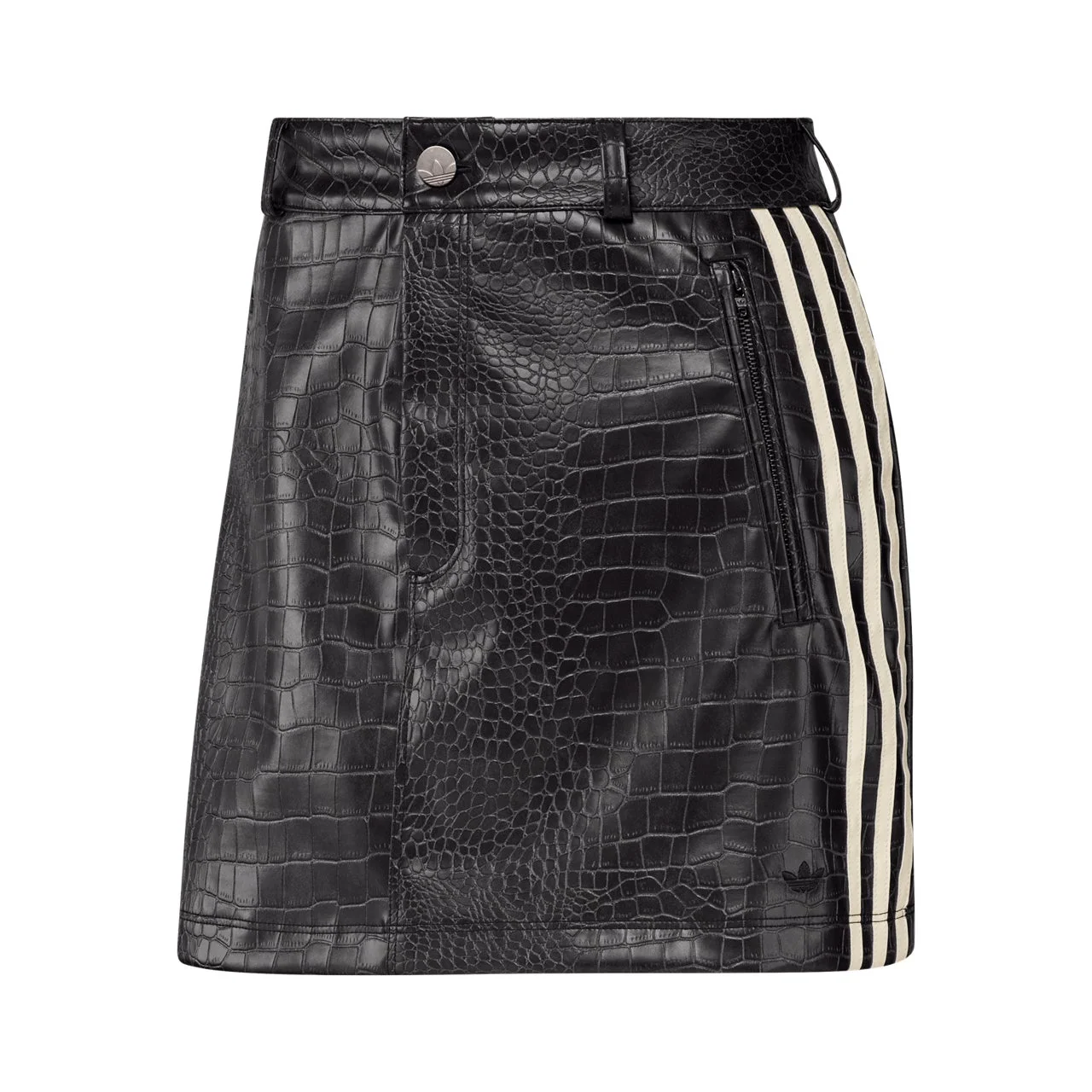 黒いクロコダイル柄のミニスカート