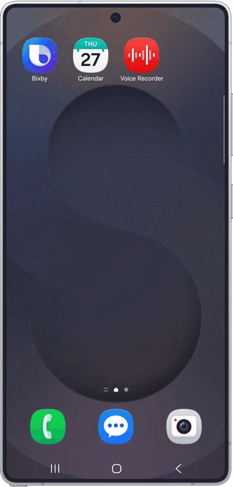 BixbyのリアルタイムWeb検索機能のイメージ