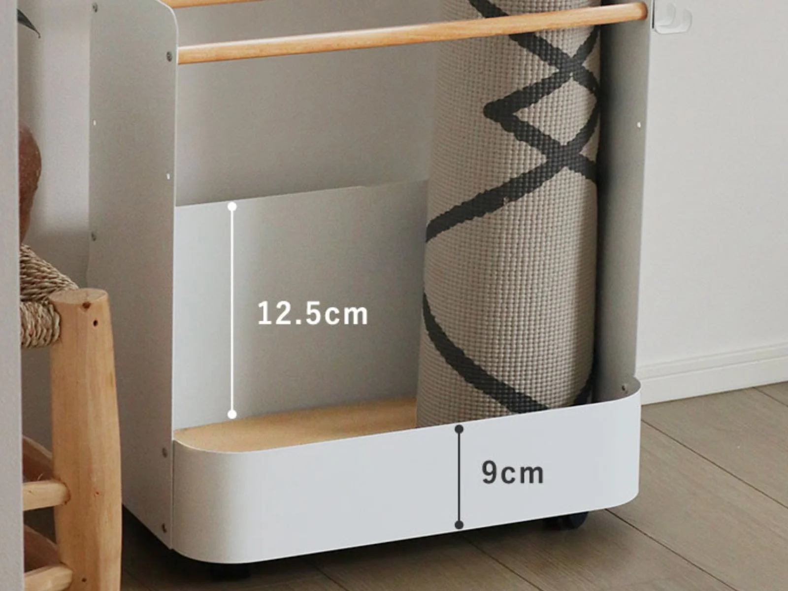 収納ワゴンの高さ