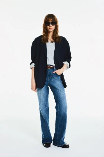 AZUL DENIM センタープレスフレアデニム