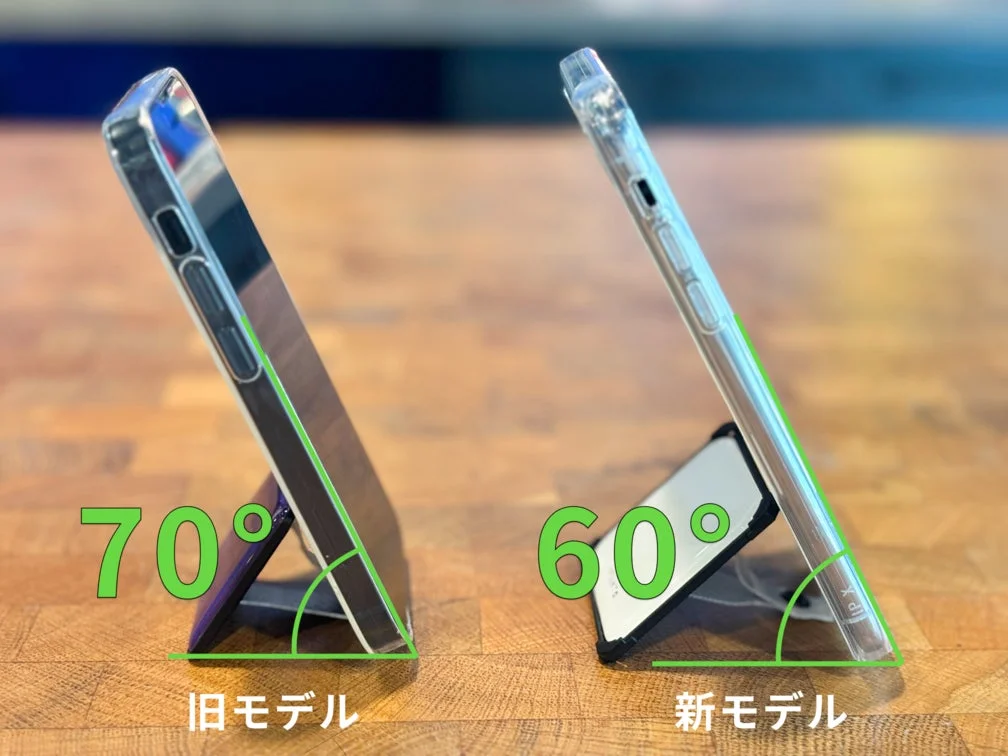 70° 旧モデル 60° 新モデル