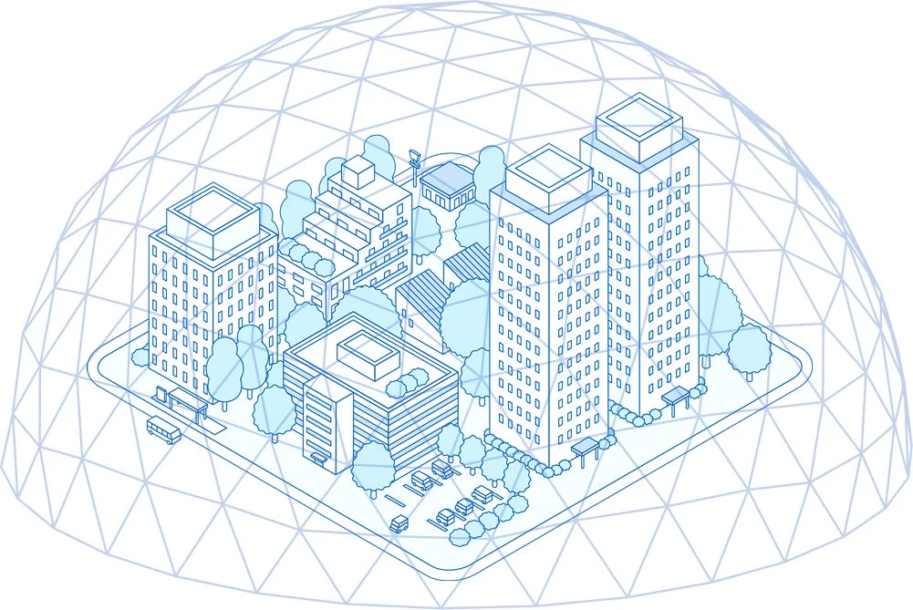 都市, ジオデシックドーム, スマートシティ