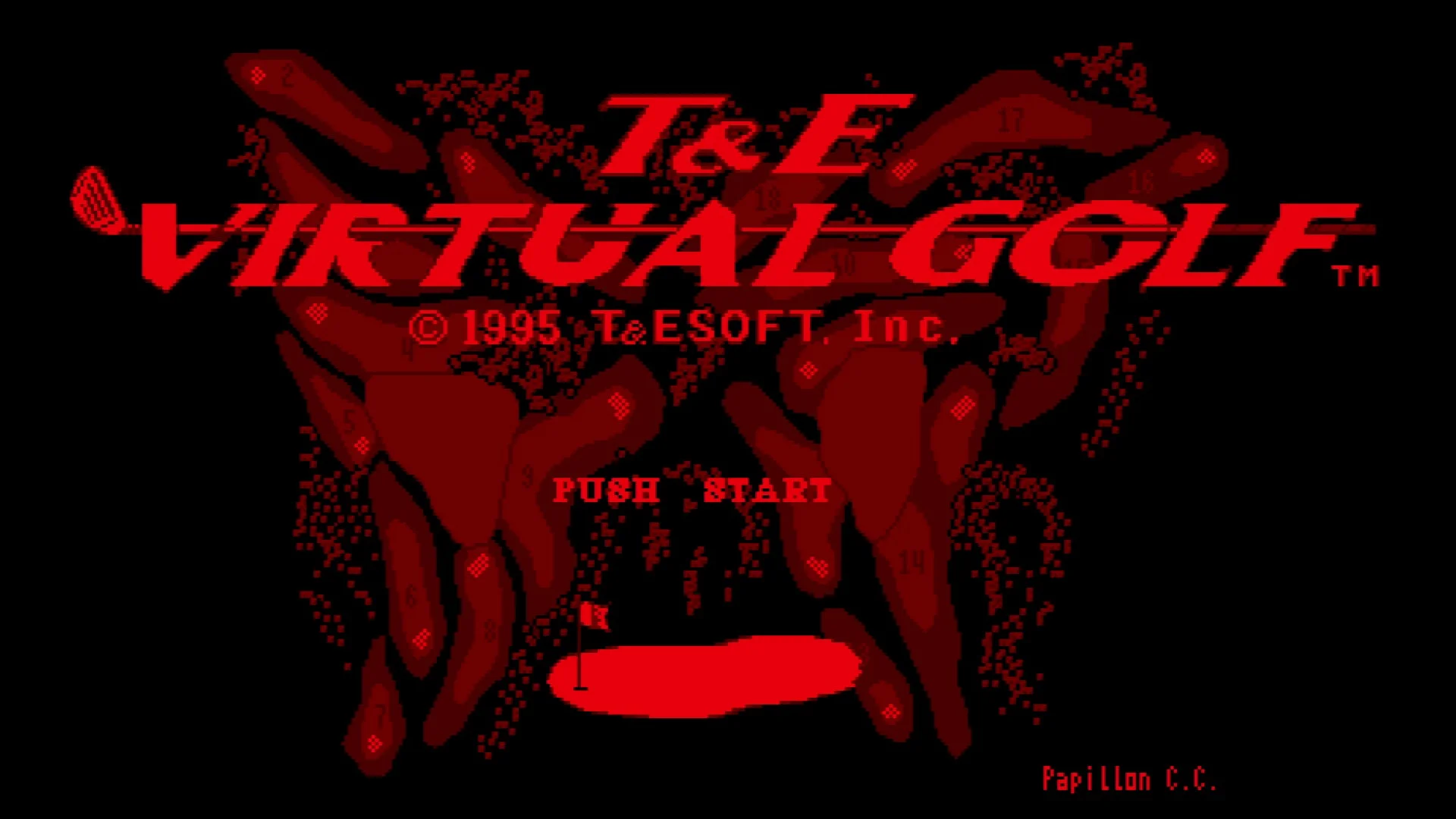 T&E ヴァーチャルゴルフ タイトル画面