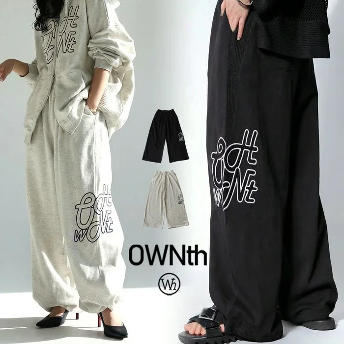 ロゴ刺繍 スウェットパンツ