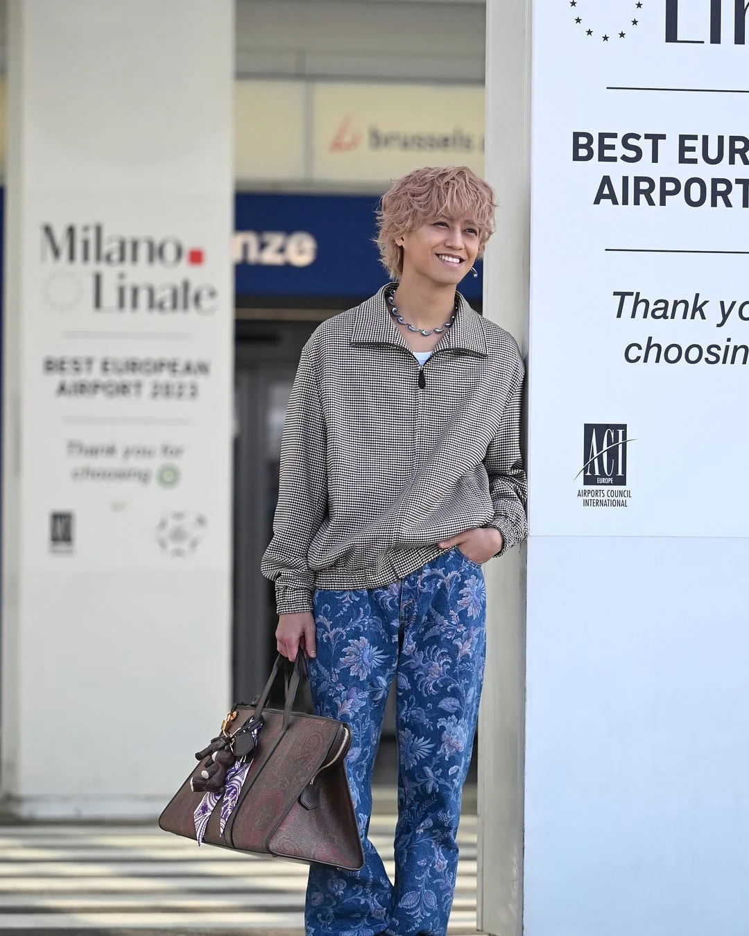 髙橋海人さんのエアポートルック