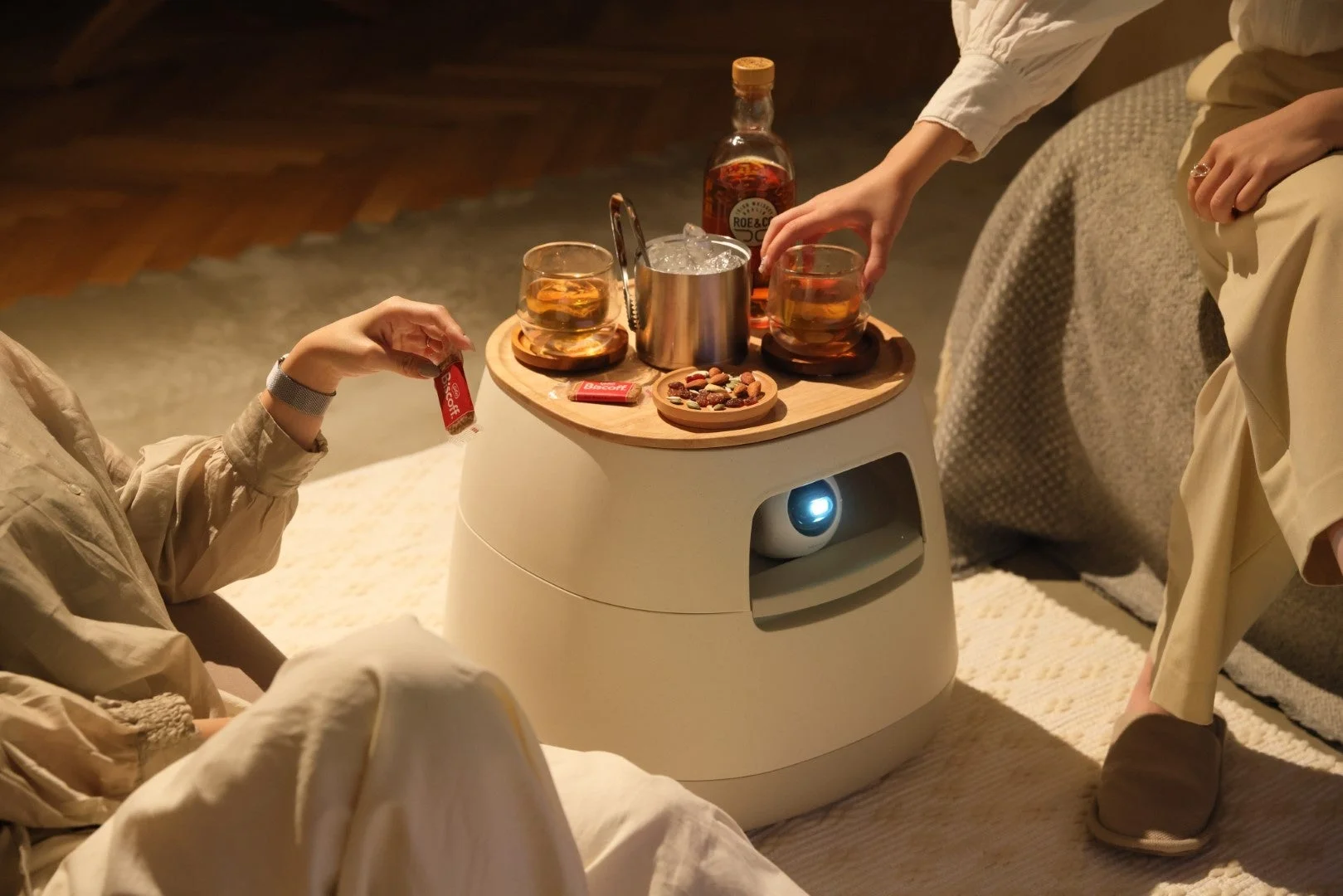 poapel 動かせるくつろぎ収納ローテーブル