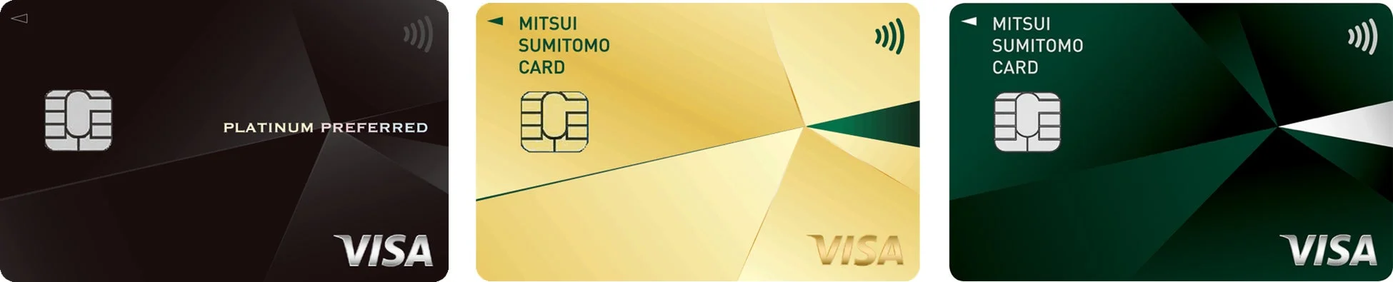 三井住友カードの3種類のクレジットカード