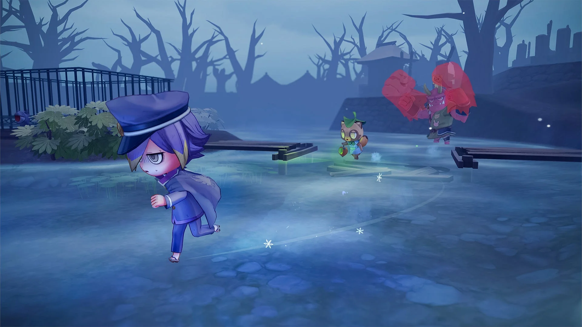 雪が積もったウラメシ寺