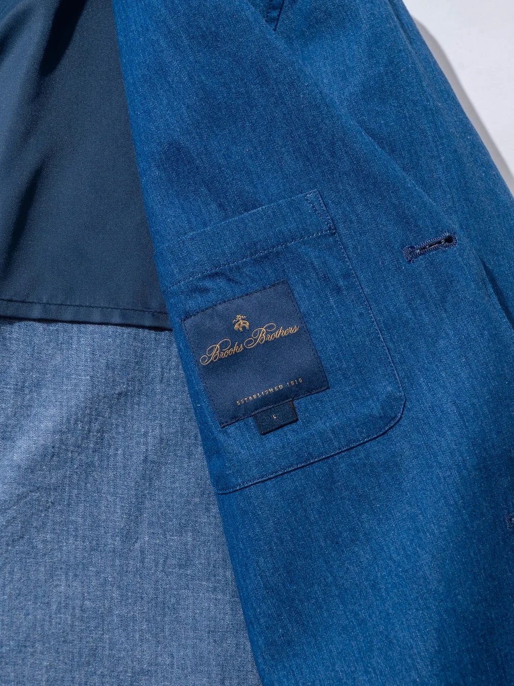 ジャケット内側の「Brooks Brothers」ブランドラベル