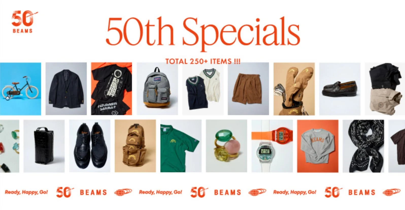 50周年記念別注アイテムの集合イメージ