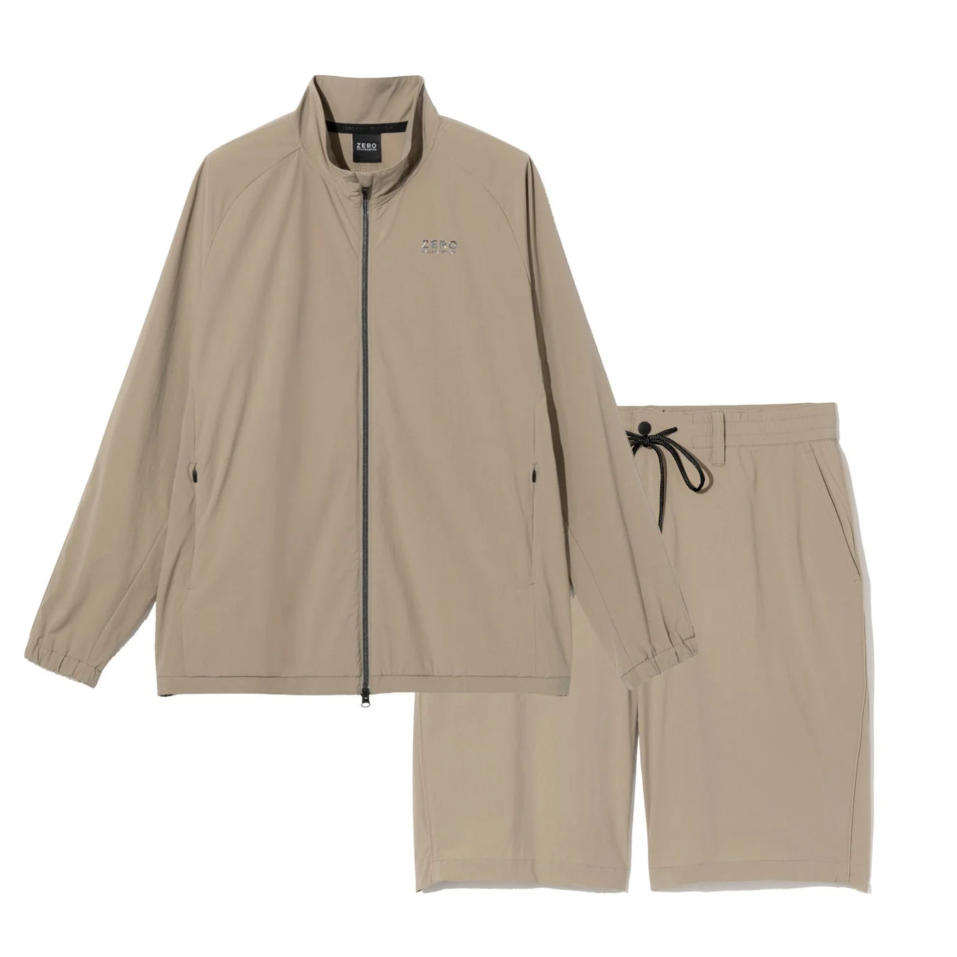 ZERO COLLECTION ジップアップジャケットとショートパンツ