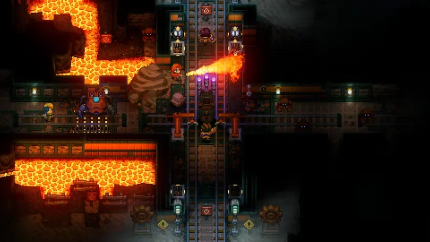 地下ステージ、機械