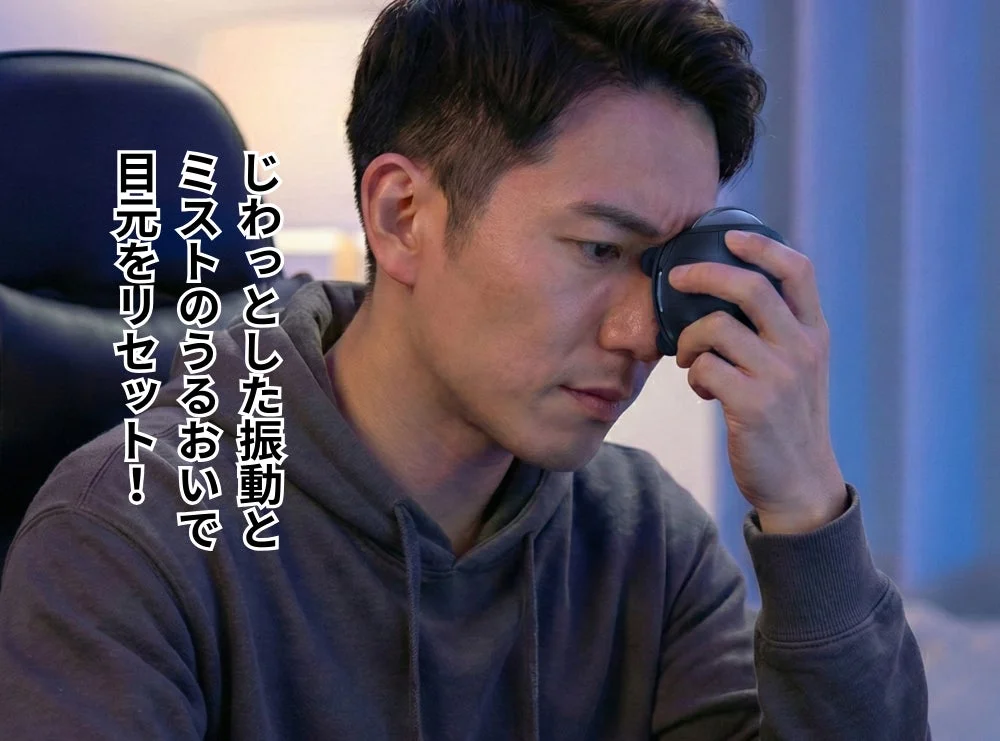 ゲーム中にEYE NAGARAを使用する男性