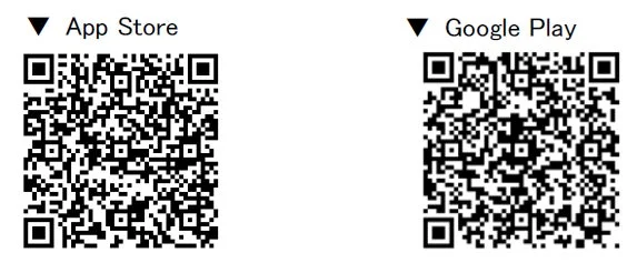 App StoreとGoogle PlayのQRコード