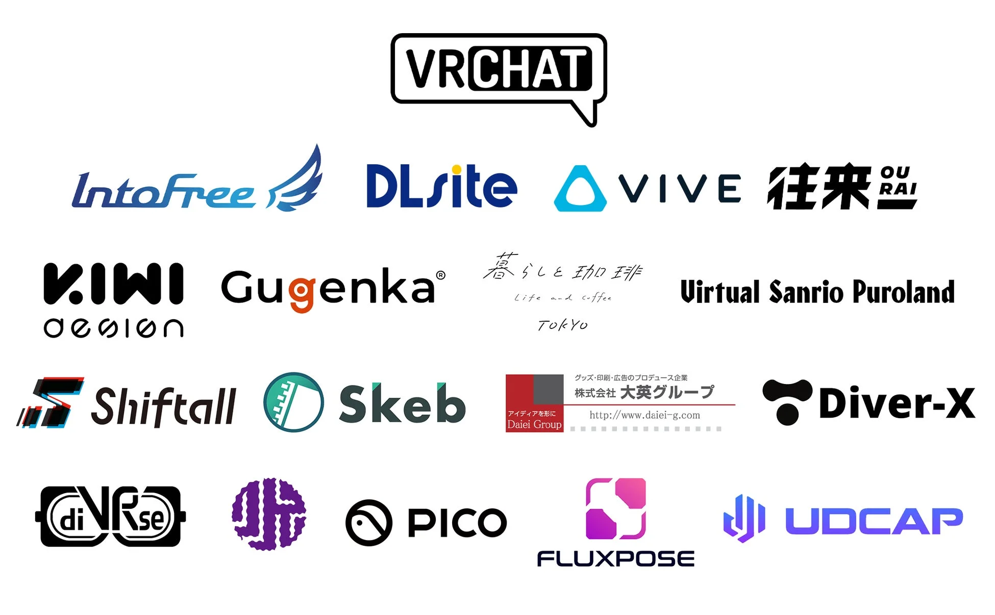 VR関連企業のロゴが多数掲載された画像