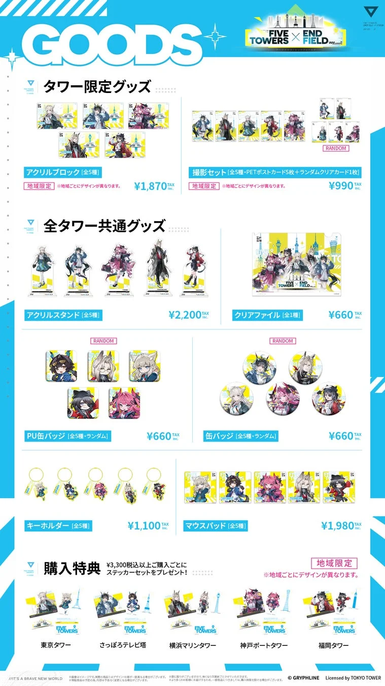 コラボ限定グッズのラインナップ